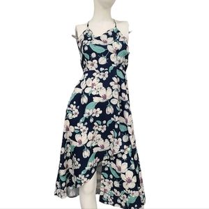 Blue Floral Halter Dress size Small